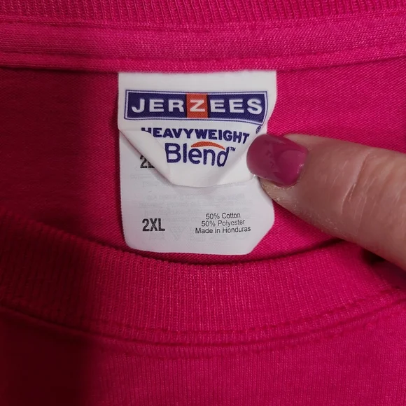 Jerzees Heavyweight Long Sleeve Pink Tshirt Graphic Jeeps & Wrenches - Picture 2 of 8